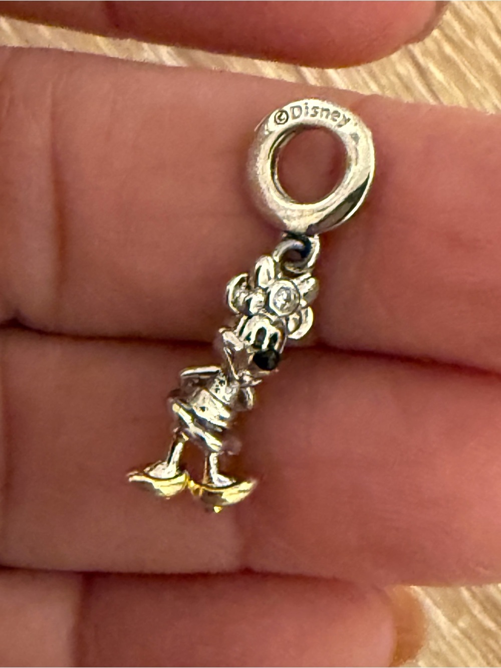 Pandora Silver Charm with Gold Accents